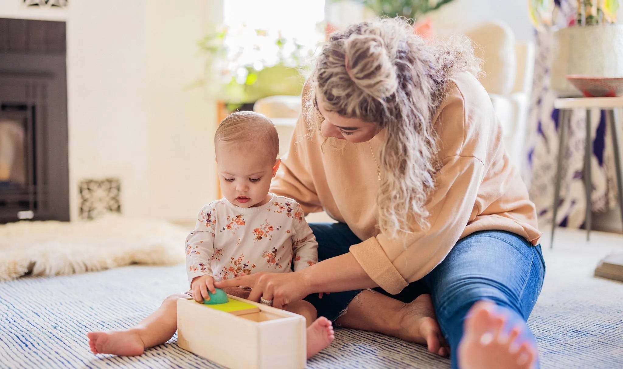 Baby with Sliding Top Box