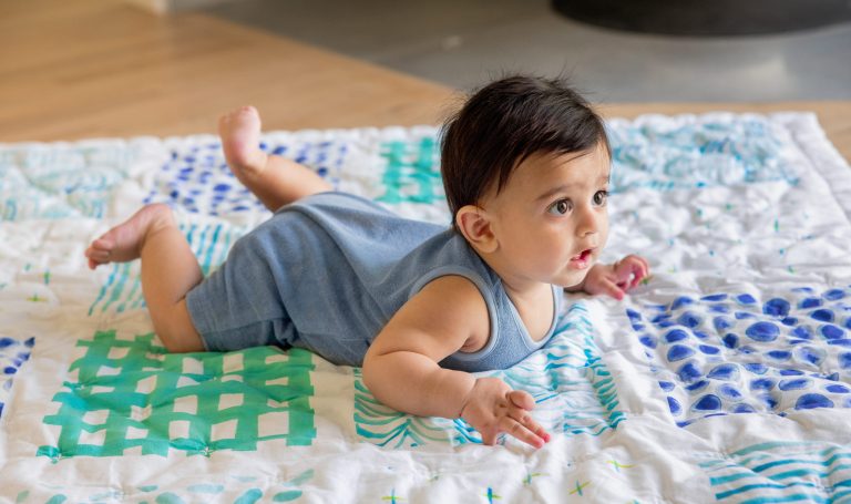 Baby doing tummy time