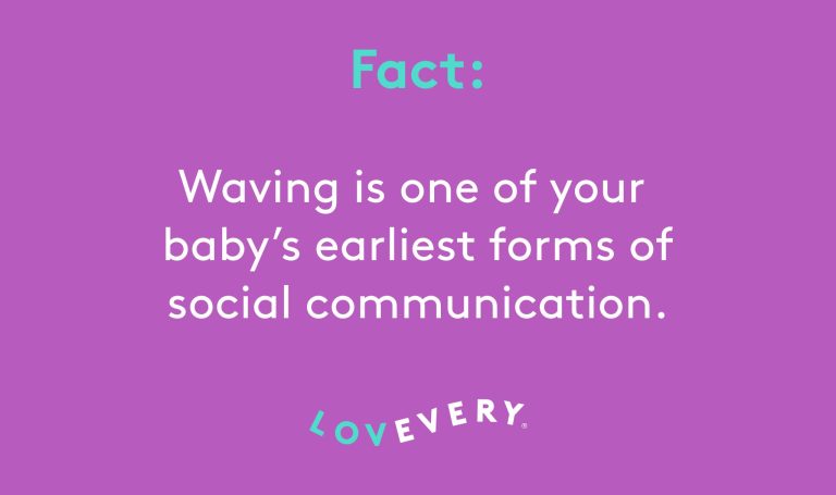 Fact: Waving is one of your baby's earliest forms of social communication